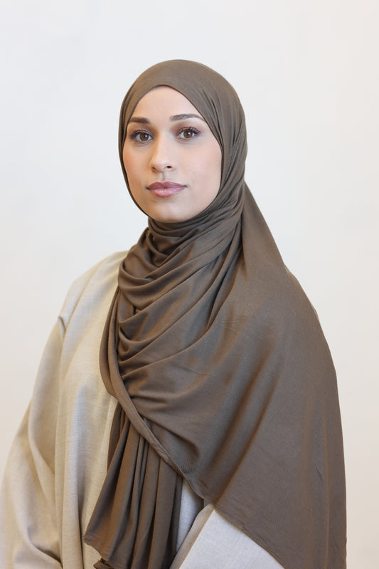 Hijab en Jersey Premium Taupe