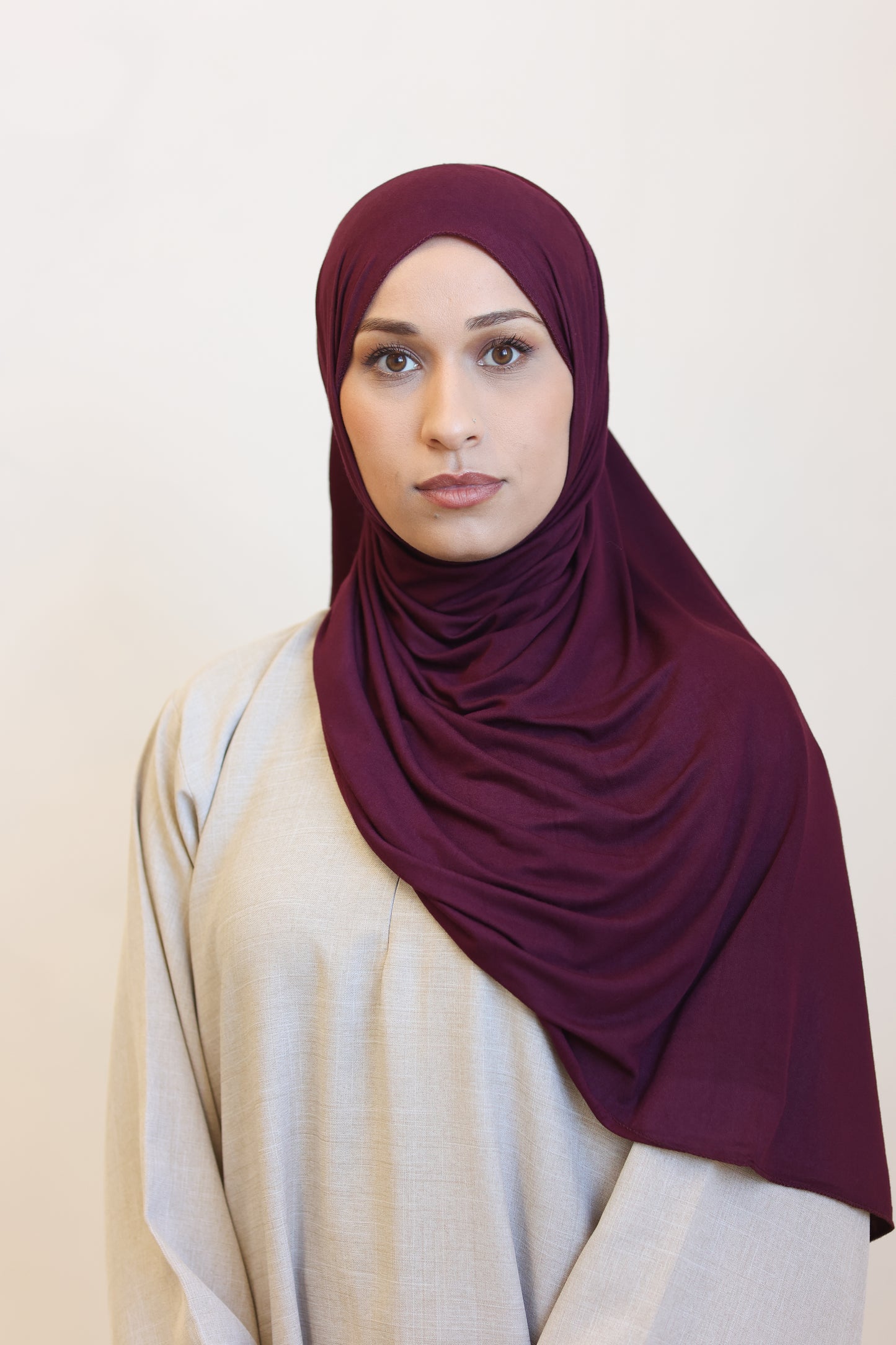 Hijab en Jersey Premium Bordeaux