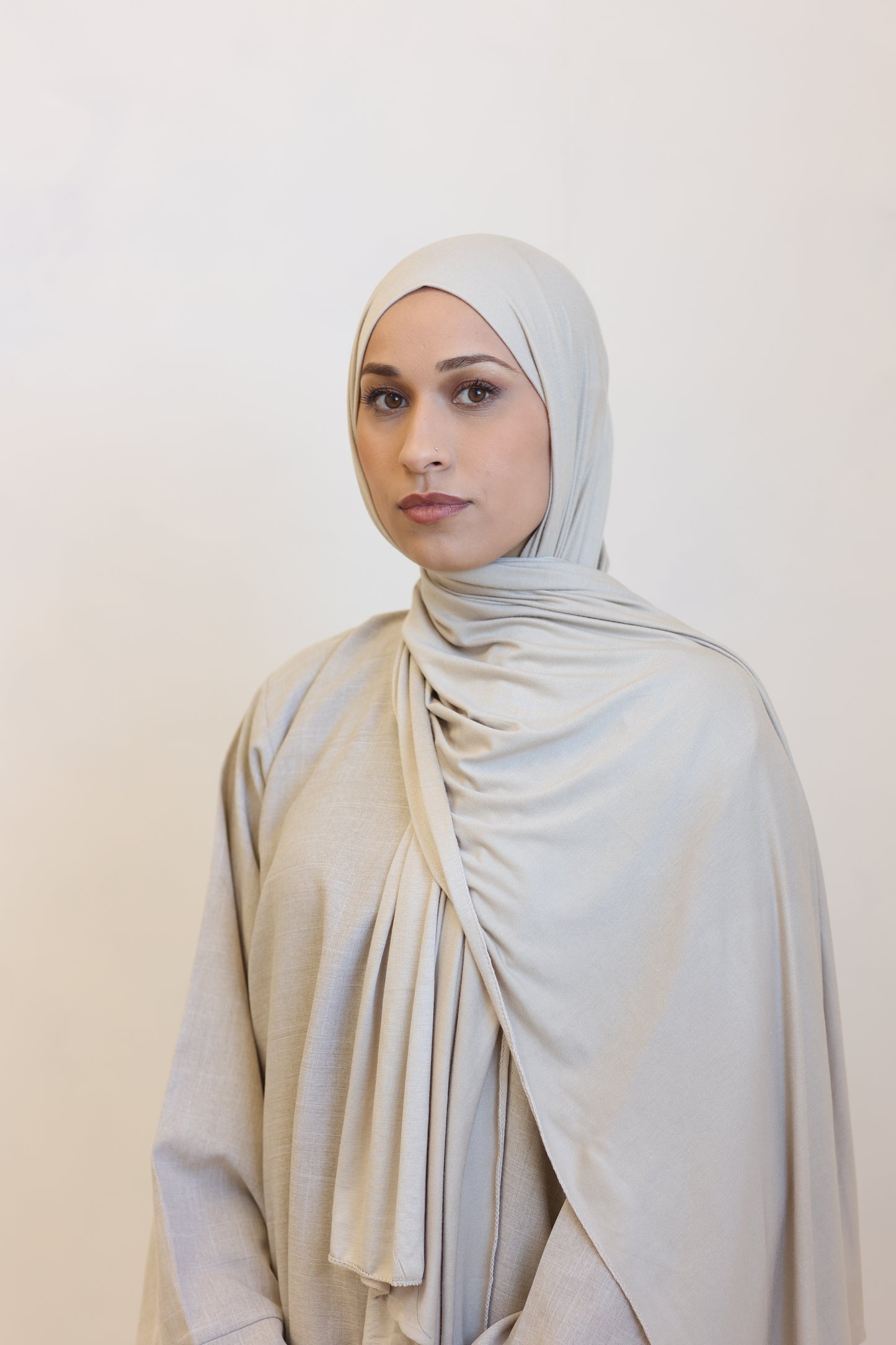 Hijab en Jersey Premium Beige